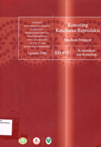 Konseling Kesehatan Reproduksi Panduan Pengajar