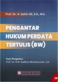 Image of Pengantar Hukum Perdata Tertulis (BW)